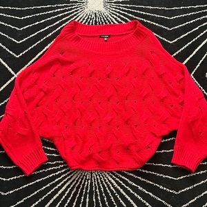 Fashion Nova Chunky Red Cowl Neck Pullover Sweater